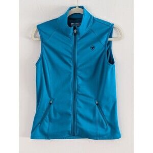 Ariat Vest Womens Blue Tek Soft Shell Stretch Zip Up Outdoor Size Medium
